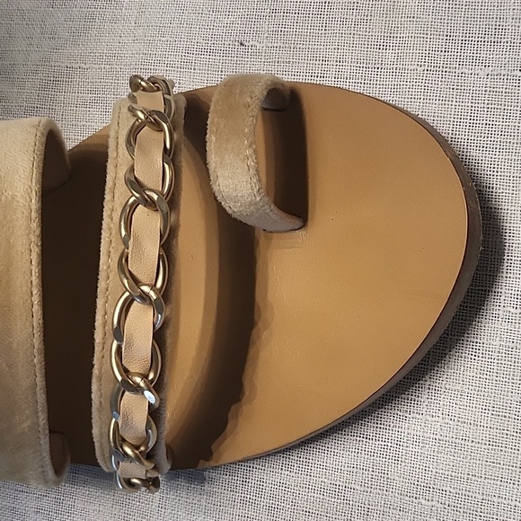 CHANEL Velvet Chain Mule Sandals - Picture 6 of 14